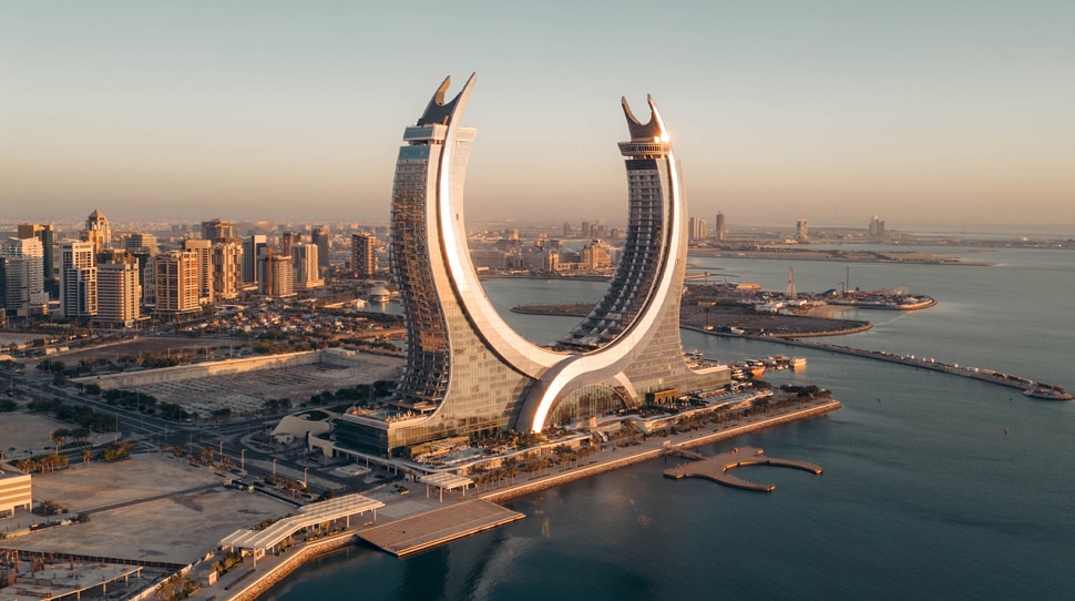 Doha skyline and waterfront