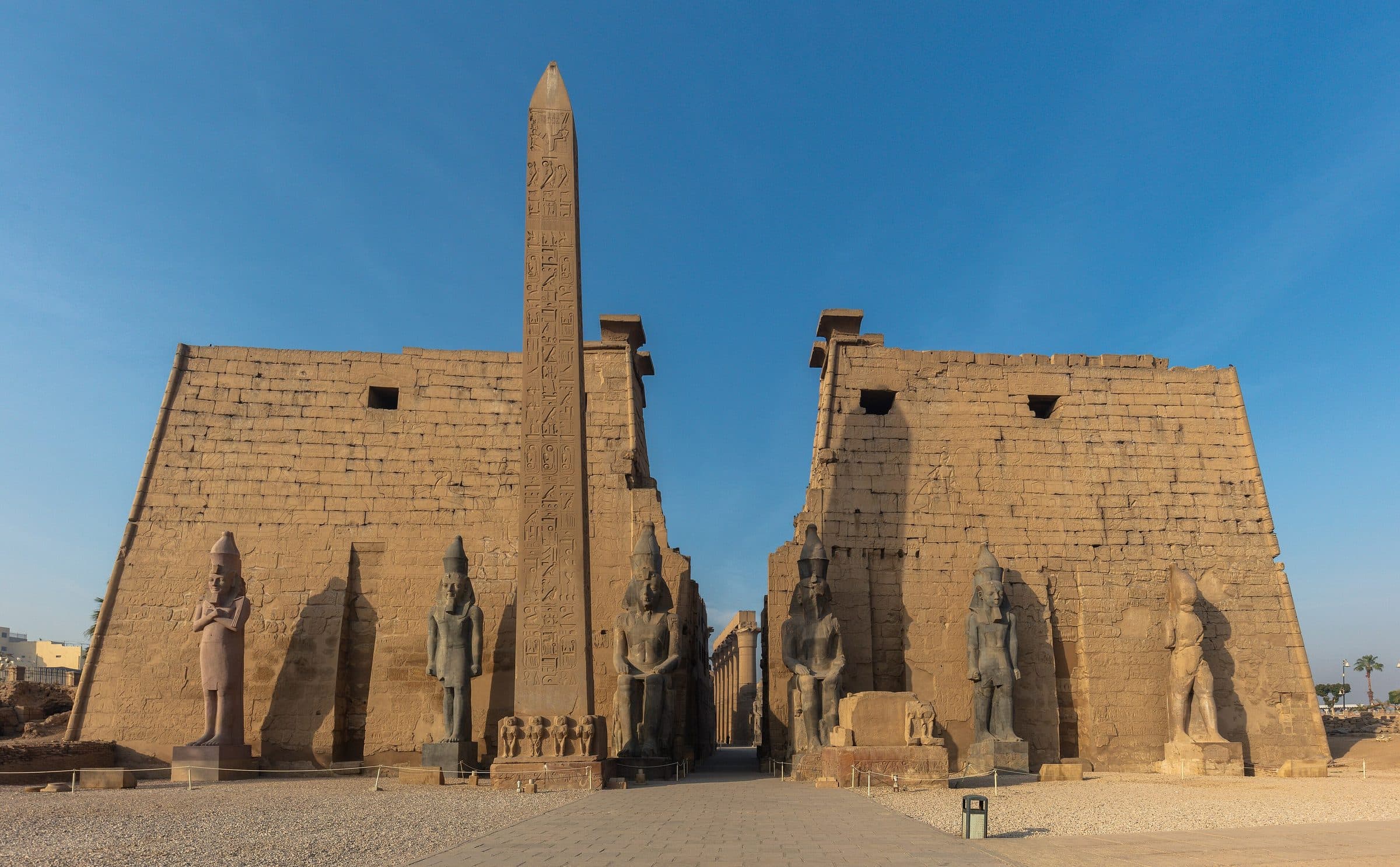 The entrance pylon of Luxor Temple